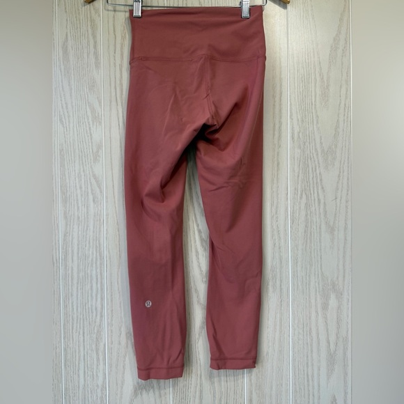 Lululemon Wunder Train High-Rise Crop 23"Brier Rose Size 4 EUC - Picture 3 of 10